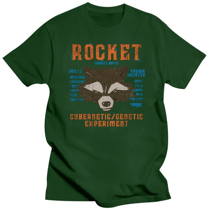 Discount T Shirt For Man Rocket Raccoon Subject 89P13 TShirt Street T-Shirt O Neck Short Sleeve Pure Cotton Clothing Vintage