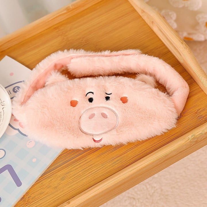 Disney Toy Story Hamm Plush Toy Cartoon Portable Vanity Case Bento Bag Cute Pig Cosmetic Bag Storage Bag Plush Eye Mask Gift