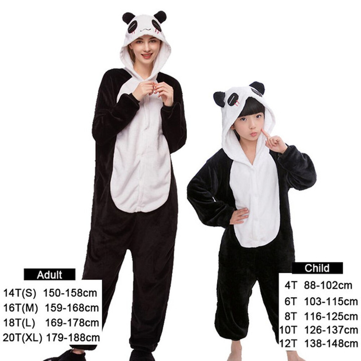 Kigurumi New Winter Women Full Flannel Pajamas Adult Pig Leopard Tiger Unicorn Animal Pijamas Teenager Hoodie Pajamas Sleepwear