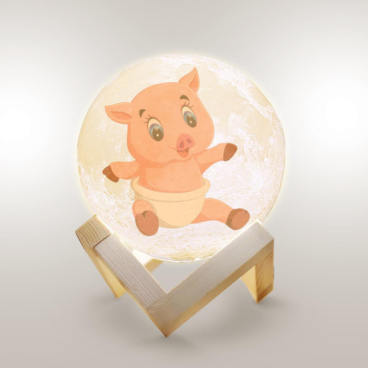 Cute Pig Moon Lamp