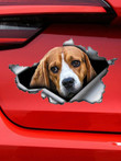 Self Adhesive 3D Decal Beagle Pet Car Sticker Waterproof Car Decoration Bumper Rear Window Laptop 13cm*10cm