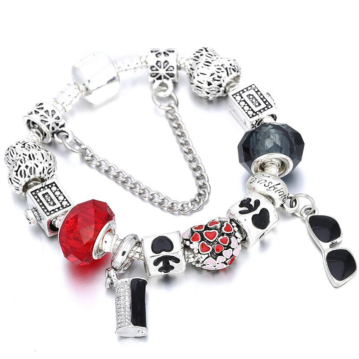 BAOPON Silver Color Dog Paw Pendant Charm Bracelets & Bangles For Women Fit Crystal Brand Bracelets New Year Jewelry Pulseras