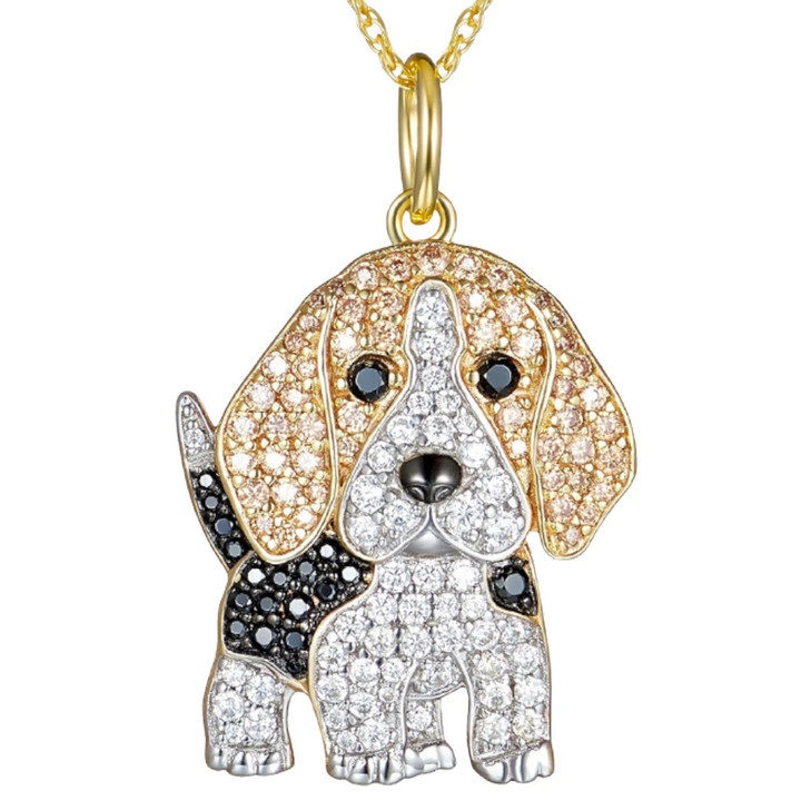 Cute Beagle Pendant Necklace for Women Elegant