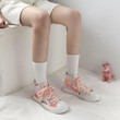 Print Canvas Shoes Fashion Korea Zapatillas Mujer 2022 Pink Cute Students Daily Wear Casual High Gang Ladies Footwear