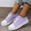 New Autumn Women Sneakers Pattern School Canvas Shoes Casual Colorful Girls Vulcanized Sport Shoes Flat Lace-Up Chaussure Femme