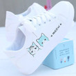 Women Sport Sneaker Casual Lace-up Summer Shoes Cute Cat Fashion Female Footwear Ladies Studen Non-slip Canvas Basketball Shoes
