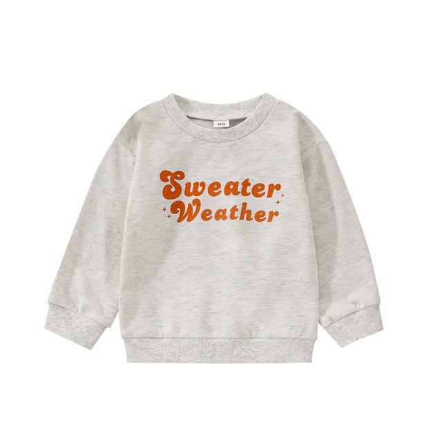 0-24M Autumn Lovely Infant Baby Girls Boys Sweatshirts T Shirts Letter Printing Long Sleeve Pullover Outwear