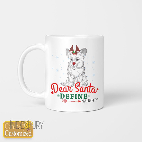 Funny Custom Dog, "Dear Santa"...Define Naughty