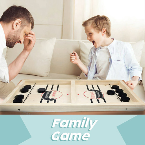 Wooden Board Family Interactive Puck Game