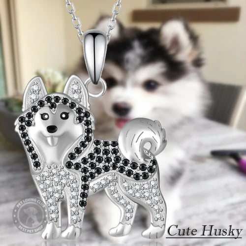 Exquisite Husky Pendant Necklace