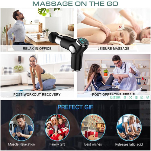 Massage Gun 32 Speed Deep Tissue Percussion Muscle Massager Fascial Gun For Pain Relief Body And Neck Vibrator Fitness