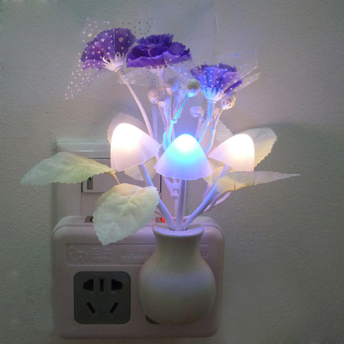 Novelty 7 Color Night Light US Plug Induction Dream Mushroom Fungus Luminaria Lamp 220V LED Mushroom Lamp led night lights