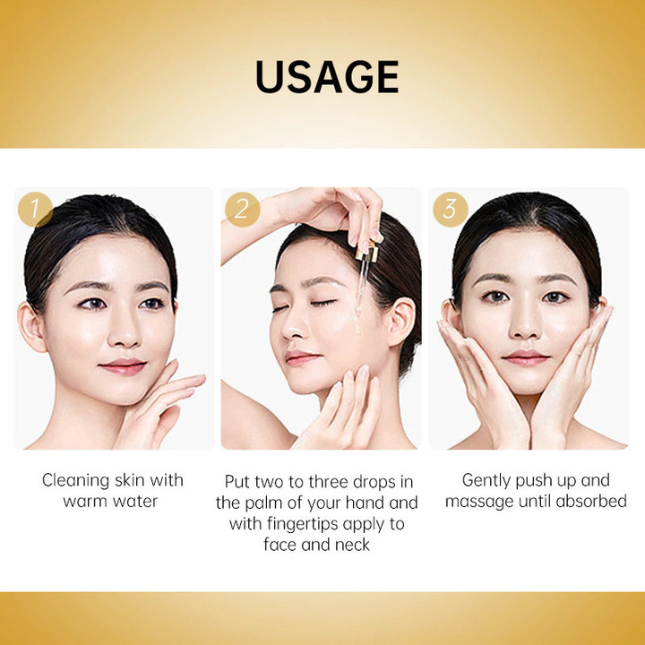 AUQUEST 24k Gold Face Serum Hyaluronic Acid Whitening Anti Aging Moisturizing Skin Care Beauty Health Cosmetic Facial Essence