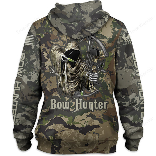 Bow Hunter Camouflage Hoodies, T-Shirt, Long-sleeved Shirt, Short-Pant, Long-Pant, Polo, Tank Top (Size 6XL, 5XL, 4XL, 3XL)
