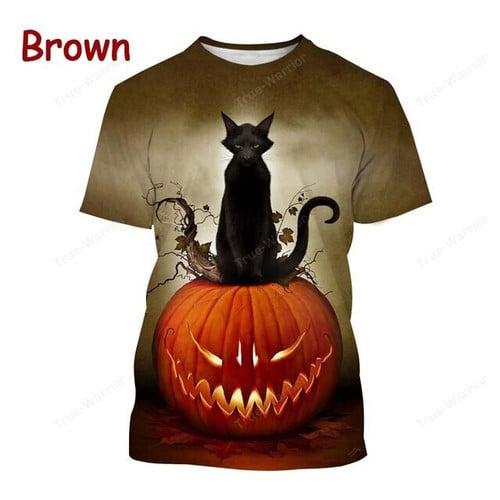 Halloween Magic Meets Witch Cat: Stylish Tee for Spook-tacular Style
