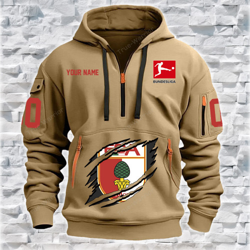 New Personalized Quarter Zip Hoodie for fan-Augsburg