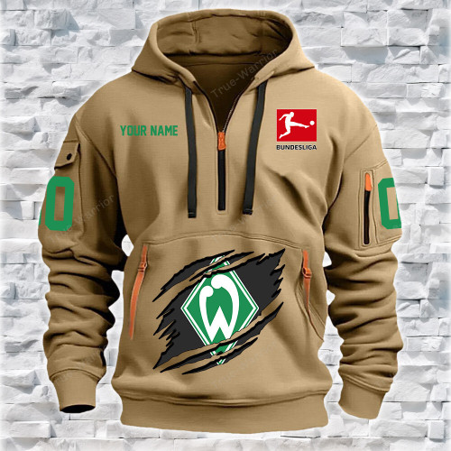 New Personalized Quarter Zip Hoodie for fan- Werder Bremen
