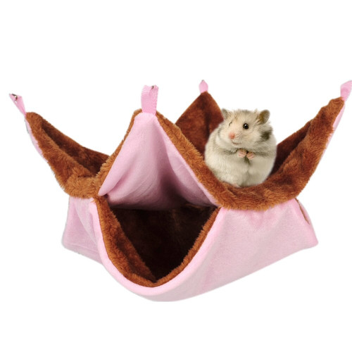Hamster Cage Guinea Pig Accessories Plush Warm Hammock for Rat Guinea Pig Nest Sleeping Bag Hanging Tree Bed Hamster Accessories