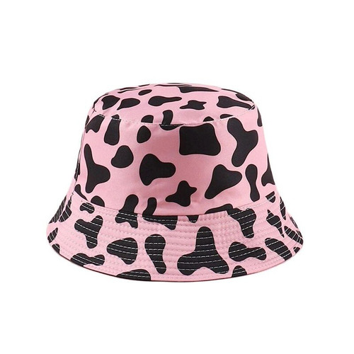 Cow Print Bucket Hat Reversible Foldable Fisherman Hats Spring Summer Lady Girl Panama Caps Women Fashion Sun Protection Cap