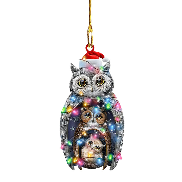 Christmas Scarf Owl Pendant Navidad Christmas Tree Hanging Decorations For Family Chicken Owl Birds Home Decor новый год Navidad
