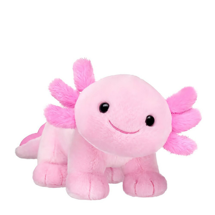 New 25cm Pink Axolotl Plush Toy Soft Stuffed Animal Cartoon Plushie Axolotl Dolls Kids Adults Gamer Gift Home Decoration
