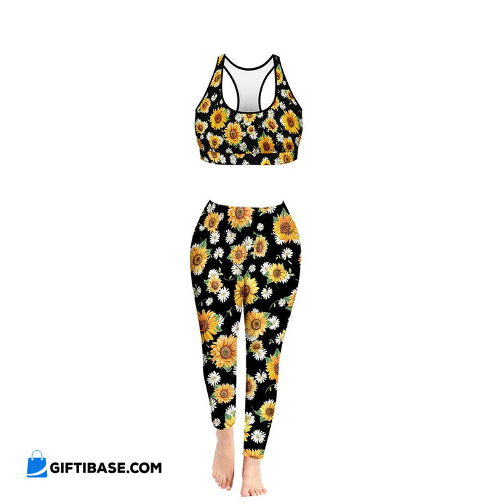 Sunflower Sleeveless Legging Set
