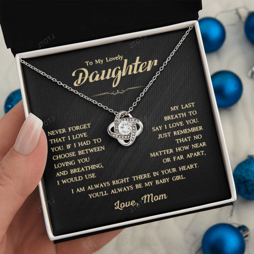 Necklace For Daughters from Mother, Personalized Jewelry Birthday Gift, Beautiful Pendant to Women Girls, Christmas Daughter Love Necklaces Gifts
