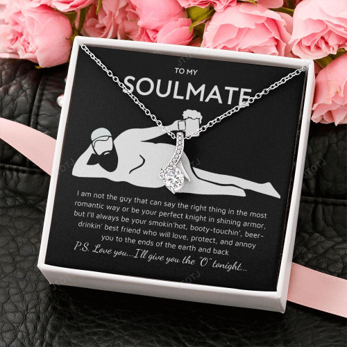 Soulmate Necklace for Women, I Will Always Be Your Smokin'hot, Girlfriend Birthday Christmas Gift