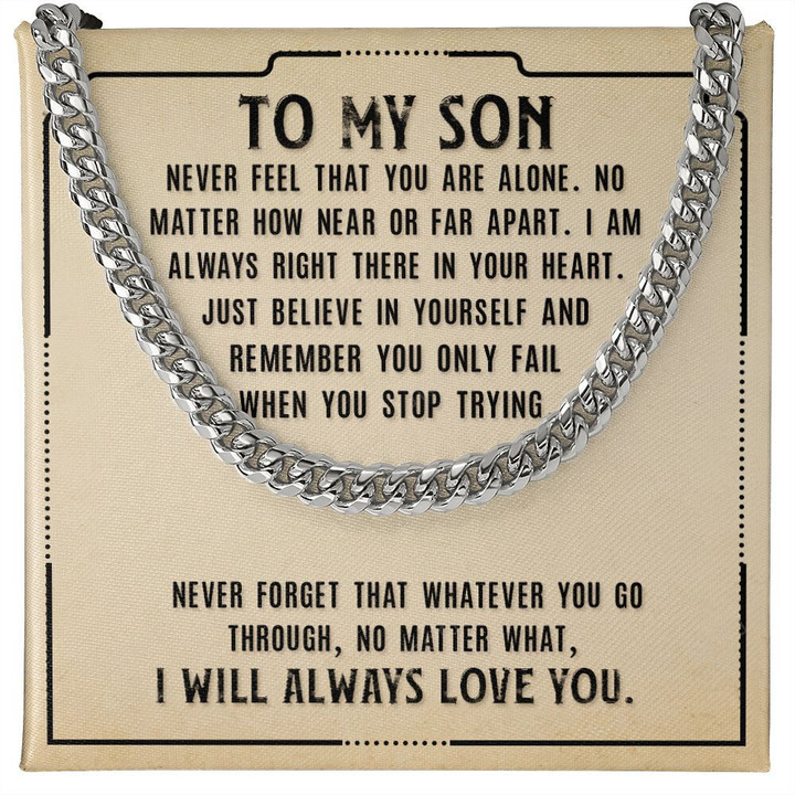 Necklace To Son From Mom Dad, Boys Chains Gifts From Father Mother, Birthday Gift for Boy, Christmas Present for Men