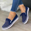 Comfortable flat bow moccasin sneakers