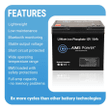 AIMS Power Lithium Battery 12V 50Ah LiFePO4 Lithium Iron Phosphate with Bluetooth Monitoring