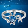 Sea Turtle Starfish Rings for Women