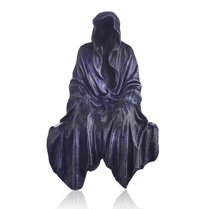 Black Grim Reaper Statue Thrilling Robe Nightcrawler