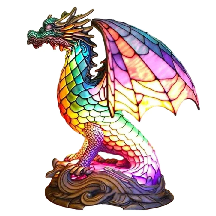 Dragon Stained Glass Lamp