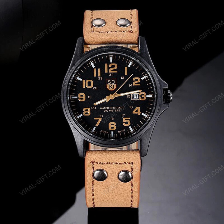 Casual Leather Strap Number Dial Quartz Wristwatch Fashion Men Watches for Man Simple Sport Style Male Clock relogio masculino