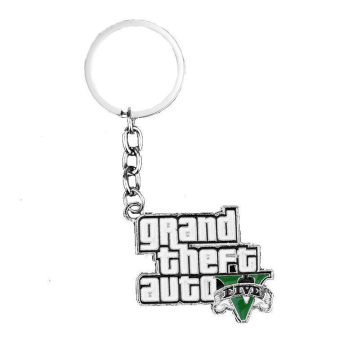 Muti-Pendant Key Holder PS4 Xbox PC Keyfob Game GTA V Grand Theft Auto 5 Keychain