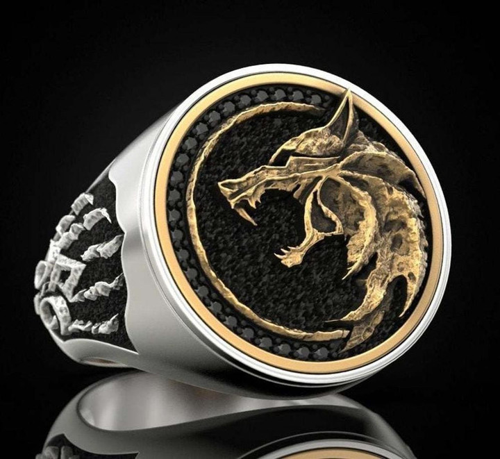 Unique Design Men's Witch Hunter Wolf Claw Ring Vintage Viking Warrior Punk Ring Biker Rock Rings Statement Jewelry