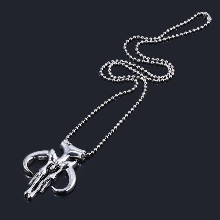 The Mandalorian Necklace Pendent Men Women Cosplay Costume Silver Badge Pendant Metal Accessories New Year Party Xmas Gifts