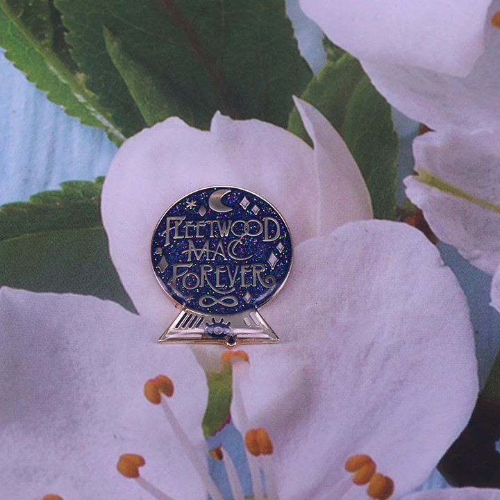 Fleetwood Mac forever crystal ball badge Cloisonne glitter pin rock music fans gift