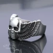 Angel Wings Skull Ring