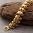 Gold Plated Large Skull Bracelet | Length 22cm (8.66in)