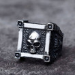Biker Skull with Zircon Ring