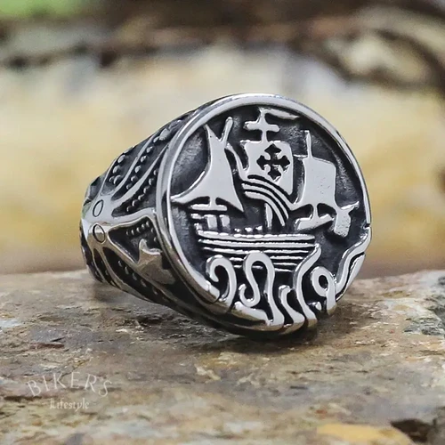 Unique Octopus Tentacle Pirate Ship Viking Ring