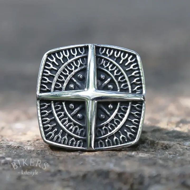 Vintage Viking Compass Ring