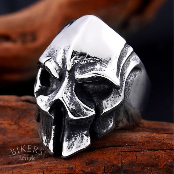 Spartan Warrior Mask Ring