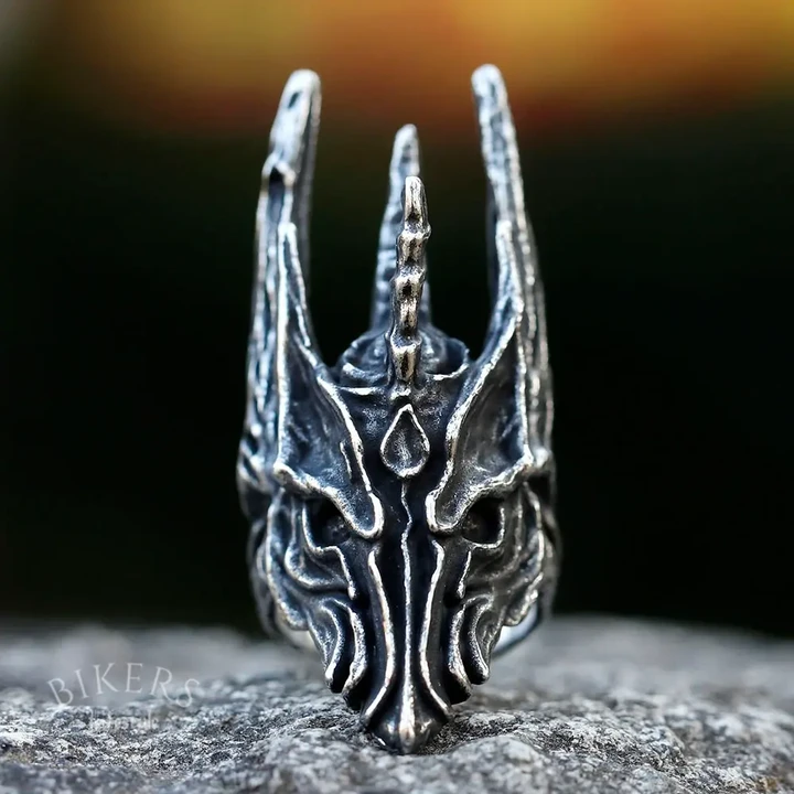 Vintage Black Helm of Sauron Ring