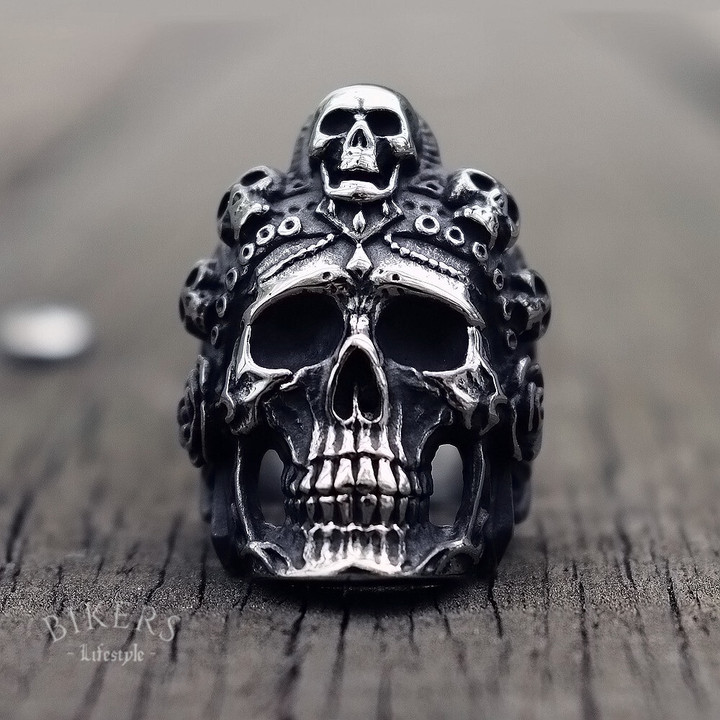 Cool Santa Muerte Death Skull Ring