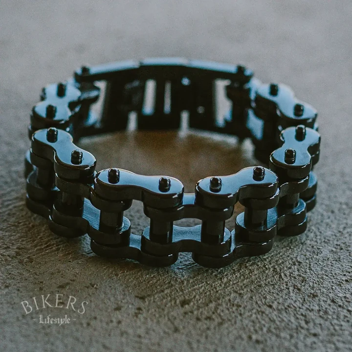 Motorcycle Link Chain Bracelet | Black Version