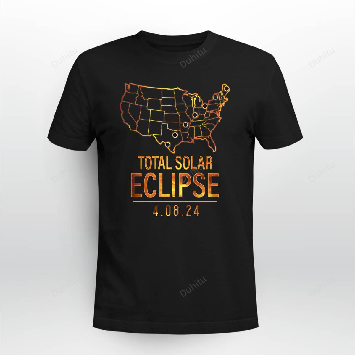 America Totality Total Solar Eclipse April 8 2024 USA Map - Duhitu