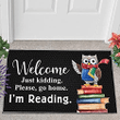 Owl Bookshelves Welcome Doormat